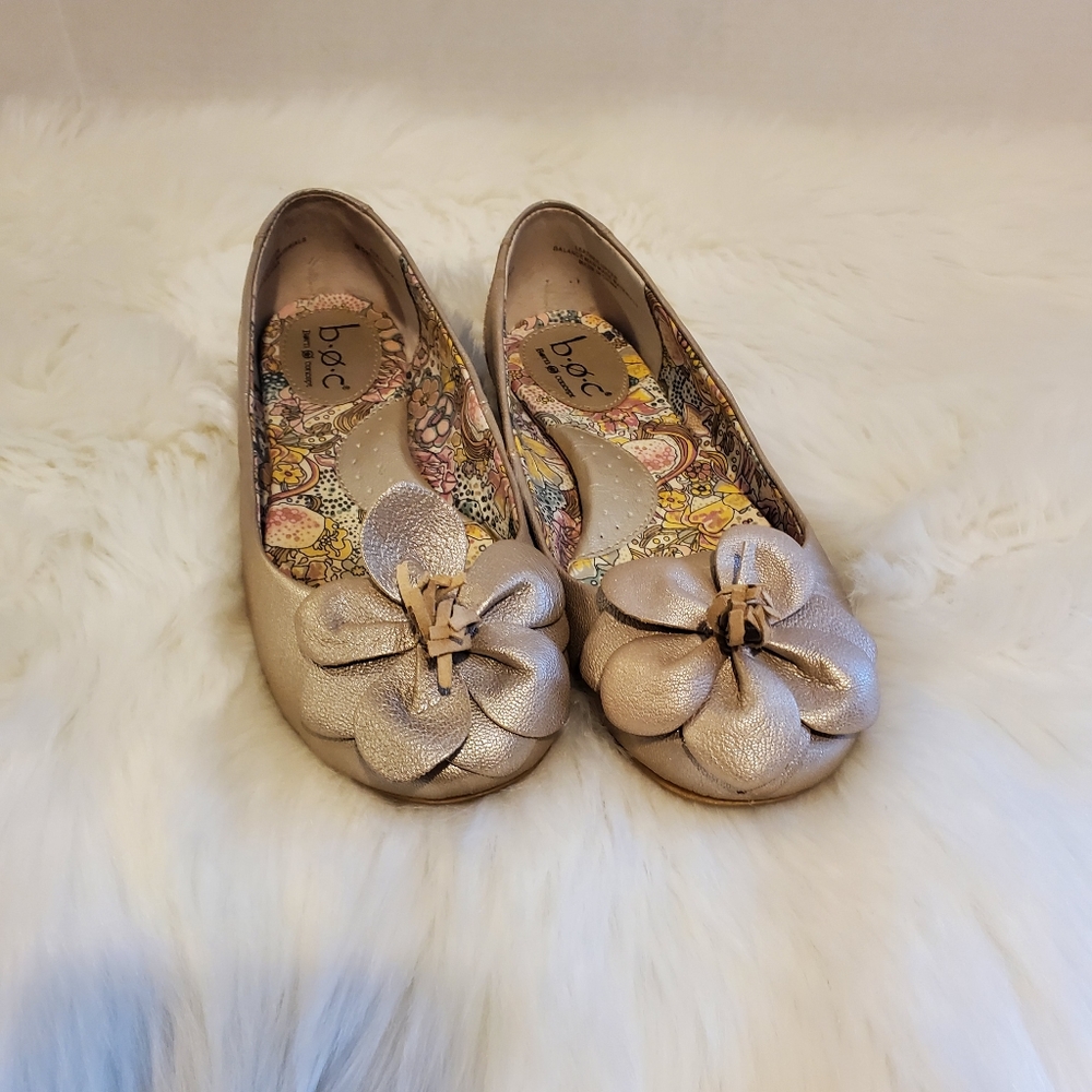BOC Metallic Ballet Flats, Size 6